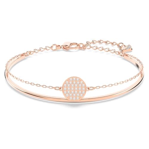 Swarovski Sublima Armreif, Weiß, Roségold-Legierungsschicht